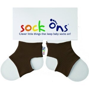 Sock Ons - 6-12 Months in CHOCOLATE BROWN
