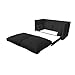 Comfortable Black Childrens Kids 100% Cotton Drill 2 Seater Sofa Bed, Easy Pull-out Conversion. From Sofa to Bed in Seconds.