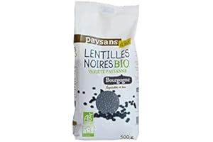 PAYSANS D'ICI Lentilles noires Beluga ou Variété paysanne bio & équitable