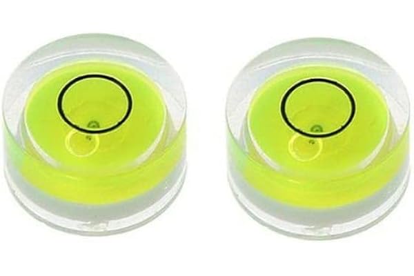 Pack of 2 Spirit Level Bullseye Micro Button Level for Perfect Level of Various Things(15mm, Yellow) (Pack of 2)