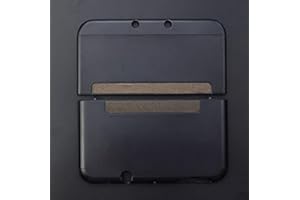 JMXLDS Aluminium Alloy Protective Case Front Back Faceplate Plates Top & Bottom Battery Housing Shell Case Cover Shockproof Hard Shell Skin for New 3DS XL LL Console 2015 - Black