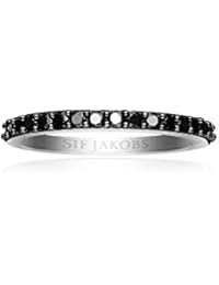 Uno Sif jakobs joyería damenring corte negro circones