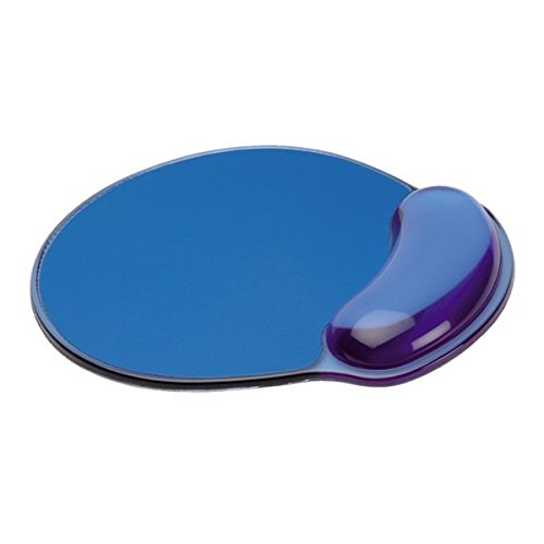 SECOMP Mousepad mit Handgelenkauflage Silikon blau transparent