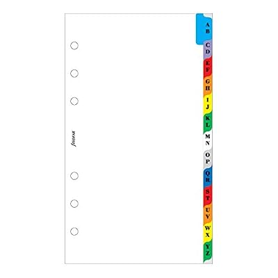 Filofax 131608 Recharge pour Organiseur index alpha Couleurs Assorties