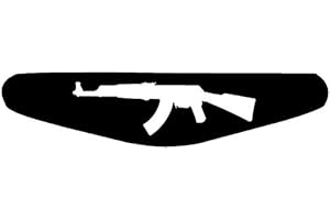 DECUS SHOP Autocollant pour barre lumineuse de manette PlayStation PS4 Motif au choix AK 47 (schwarz) noir