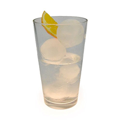 Silikonform für 4 Ice-Balls, Ice-Ball-Maker, riesige Eis-Kugeln, perfekt für Longdrinks, wie Gin-Tonic, Vodka-Bull oder Whiskey-Cola, Party-Highlight, Eiswürfel, Shots, Ice-Cube, Farbe: Blau - 5