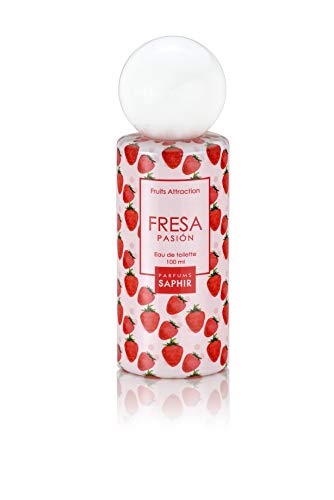 PARFUMS SAPHIR Fruits Attraction Fresa  Eau de Toilette con Vaporizador para Mujer - 100 ml