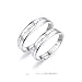 Produktbild MTWTM Sterling Silber Liebhaber Ring EKG Heartbeat Simple Offenen Ring