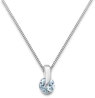 Miore - MG9074N - Collier Femme - Or blanc 375/1000 (9 carats) 1.3 gr - Aigue-marine
