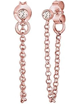 Elli Ohrringe Kette Trend Geo Swarovski Kristalle 925