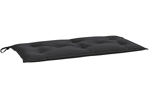 vidaXL Coussin de Banc de Jardin, Coussin de Siège, Coussin de Banc de Patio, Coussin de Meuble de Jardin d'Extérieur, Noir 100x50x7 cm Tissu Oxford