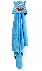 Babies Universe Bath Towels for Kids,for 0 to 5 Years Kids, 100% Cotton | Soft Water Absorb Material | Towels for Both Boys and Girls | Bath/Pool/Beach Towel (Pack of 1) (Blue Shark)?