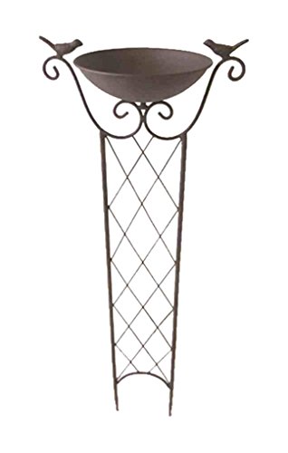 H.G. Vogeltränke, Metall rost, 28 x 19 x 82 cm, braun