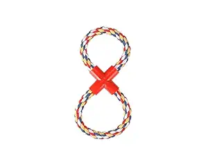 PawCloud Cotton Chew Dog Rope Toy, Double Ring Dog Chew Tug Toy, Medium, Multicolor