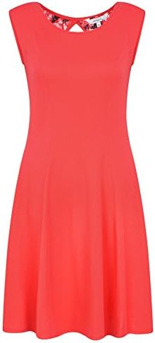 Sandwich Clothing Sleeveless Flared Skirt Jersey Dress, Pop Pink, Medium(UK12)