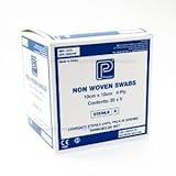 Premier Absorbent Non-Woven Sterile Swab, 4 Ply, 10 x 10 cm, 5 per Pouch, Pack of 25