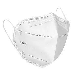 VT VIRTUE TRADERS Polyester 5 layer Washable, Reusable, Anti-Pollution Face mask for Men & Women - Made in India - Pack of 5 (White)