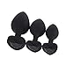 Produktbild VOSSA 3 Pcs Heart Shaped Base with Jewelry Birth Stone Butt Anal Play Rose Jewel Sex,Vibrator Sex Toys4 Man Dildo Adult Toys,Strap On Vibrant Prostate Massaging Toy,Massager Anal Plug Bullet, Black
