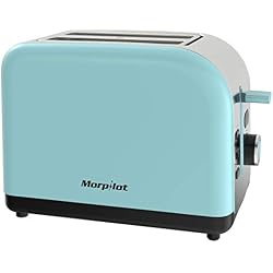 Morpilot Grille Pain Toaster Inox Baguette Automatique Toaster 2 Tranches Extra Large Fentes - 6 Niveaux Ajustable - avec Plateau de Miettes Acier