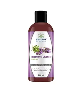 Nagbai Rosemary And Lavender Hair Oil For Hair Growth with Full of Rich Ingredients for hair (200 ML Bottle)