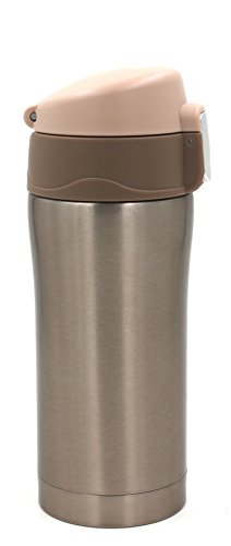 Kooyi 250 ml Vakuum Isolierbecher Wasserflasche, Travel Mug einhändige öffnen und Trinken, 100% auslaufsicher  (Champagne-Gold) - 2