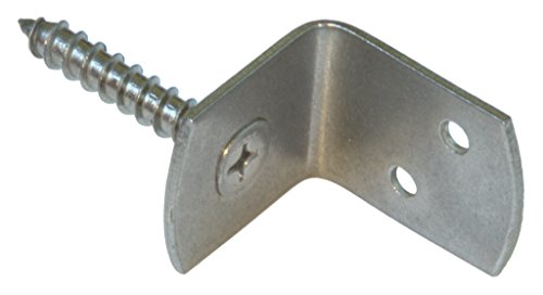 Preisvergleich Produktbild L-Winkel 3x3 cm - mit Holzschraube - V2A Edelstahl rostfrei