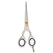 6.5-Inch Professional Hair and Beard Scissors - Razor Edge Hair Cutting Scissors with Adjustable Tension and Finger Inserts, Sharp Blades for Easy Hairstyling and Beard Trimming
