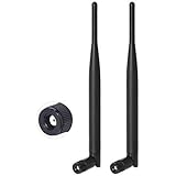 Bingfu Dual Band WiFi 2.4GHz 5GHz 5.8GHz 6dBi MIMO RP-SMA Male Aerial Antenna (2-Pack) for WiFi Router Range Extender Gateway