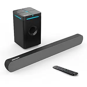 GIZMORE GizBar 12000W P.M.P.O Multimedia Bar 3D Satellite Wireless Connect Sound Bar Speaker with Remote Control USB,FM,BT,TF,AUX-Multi Connectivity Bluetooth 5.0 BAR with 360 ? Surround Sound