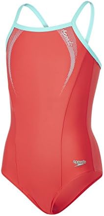 Speedo Girls Sports Logo Thinstrap Muscleback Swimwear