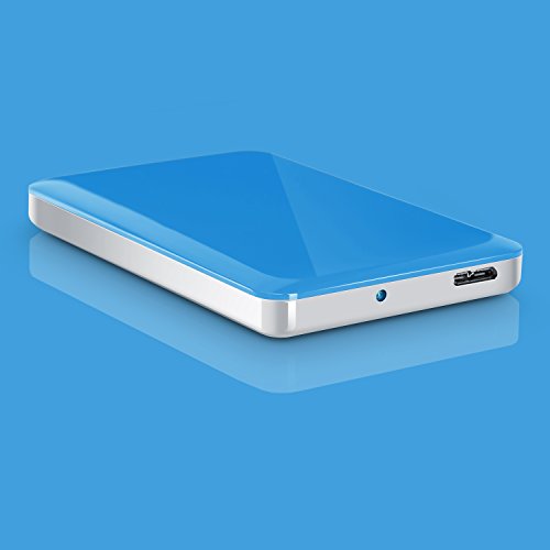 CSL – USB 3.0 2,5″ SSD / SATA Festplattengehäuse extern | UASP und SATA3 fähig | für 9.5mm 7mm SATA I/II/III, SSD, HDD | USB 3.0 (5 GBit/s) inkl. UASP Mode (USB 3.0 Booster) | WerkzeugloseInstallation | für PC / Mac / Notebook | blau - 5