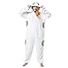 Produktbild Witziger Onesie Jumpsuit, Süßes Baymax-Kostüm für Fasching, Karneval, Party, Haus-Anzug in Schwarz-Weiß, Cosplay Einteiler, Sleepsuit mit Kapuze, lustiges Tier-Outfit, flauschig bequem, Baymax-Pyjama