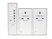 Price comparison product image LightwaveRF Wireless Power & Lighting Socket Kit (2 Pack) Fully Dimmable complete with Hand Held Remote - iPhone and Android Smartphone controllable
