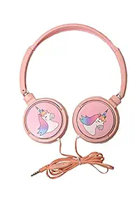 Kids Trends Limited Edition Unicorn Wired On Ear Headphone (Pink)