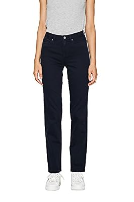 edc by ESPRIT 087cc1b017, Pantalon Femme, Bleu (Navy 400), W42 (Taille Fabricant: 42/REG)