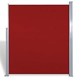 Material: Poliéster: 100% vidaXL Toldo Lateral Retráctil Poste de Acero Rojo 180x300 cm Mampara Terraza