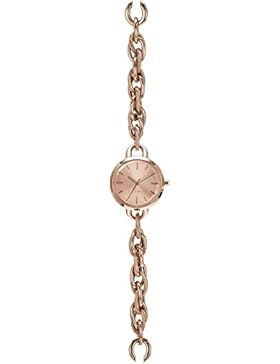 ESPRIT Fay Damen Quarzuhr mit Rose Gold Zifferblatt Analog-Anzeige und Rose Gold Edelstahl Armband es107742003