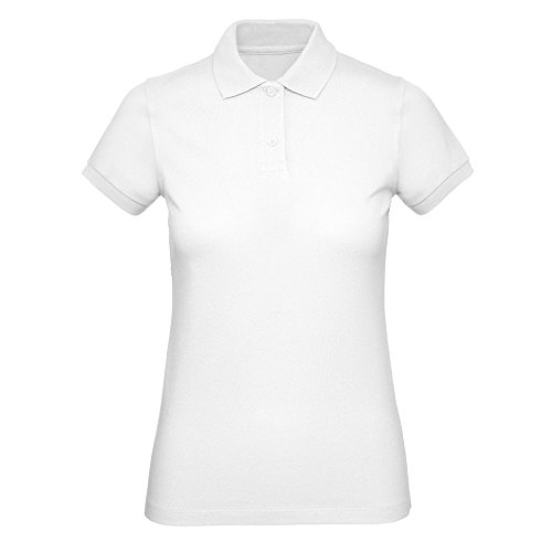 B&C - Inspire - Polo a Manica Corta - Donna (M) (Bianco Neve)