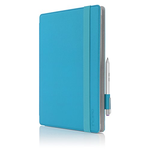 Incipio MRSF-070-CYN Roosevelt Folio Microsoft zertifizierte Kunstledertasche mit Standfunktion und Type Cover Kompatibilität für Microsoft Surface Pro 3 - hellblau