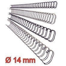 Preisvergleich Produktbild Leitz Drahtbinderücken, A4, 14 mm, 120 Blatt, 100 Stück, silber