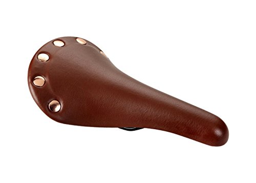 Sillin Marron Retro Vintage de Remaches Rail de Bicicleta Carretera Fi