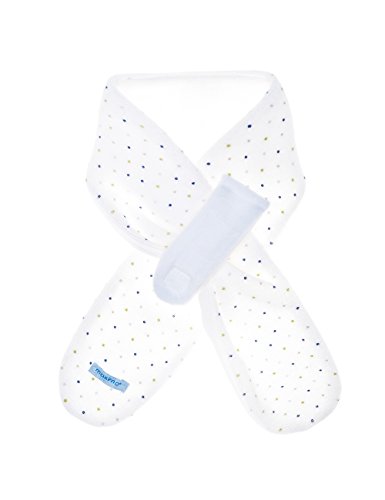maximo Baby Boys' Steckschal, Nickysamt Scarf, Mehrfarbig (Wollweiß-Dunkelblau-Punkte 11), One Size