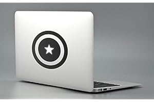 JUST GO ONLINE Autocollant Captain America - Apple Macbook Laptop Decal Sticker Vinyl Mac Pro Air Retina 11" 13" 15" 17" Inch Skin Cover Father's Day Stickers