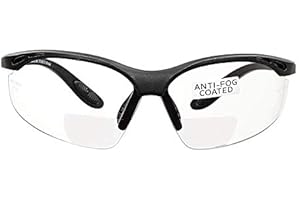 voltX 'CONSTRUCTOR' (TRANSPARENTE dioptría +1.5) Gafas de Seguridad de Lectura BIFOCALES que cumplen con la CE EN166F/Gafas para Ciclismo incluye cuerda de seguridad - Reading Safety Glasses