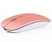 Produktbild extrafind T5 drahtlose Computer Maus wiederaufladbar Ultra Dünn Mini USB optische LED Maus für Mac/Notebook/Laptop roségold rose gold