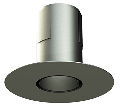 Flue and Fumisteria Line Wood: Telescopic Ceiling Fitting Complete with Rosette, Painted Steel, Ø 150 mm, Ø1 150 F, Ø2 300 mm.