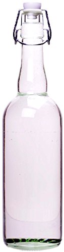 gouveo 6 x Bügelflasche „Rondo“ 750 ml incl. 28-seitige Flaschendiscount-Rezeptbroschüre zum selbst Abfüllen Likörflasche Schnapsflasche - 3