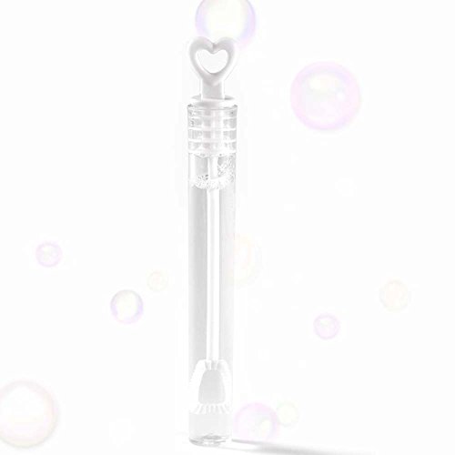Wskderliner Hochzeit Blasen Seifenblasen Zauberstab Herzform für Hochzeiten Dekoration Packung von 48 - 3
