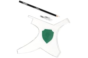 Asiaark ClearShaper - Beard Shaping Tool - 100% Clear & Many Styles - The Ultimate Beard Hair Lineup Guide Template for Men (Green)