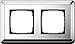 Produktbild Gira 0212641 Abdeckrahmen Classix 2-Fach, Chrom